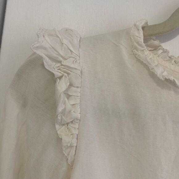 Cami NYC Georgina Blouson Flutter Long Sleeve Top Women's Ceramic Size - Picture 4 of 5